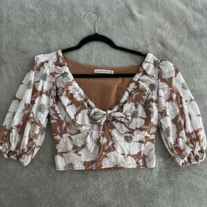 Abercrombie- Pink Floral Blouse